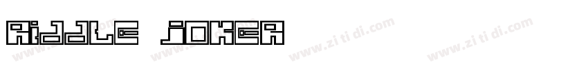 riddle joker字体字体转换